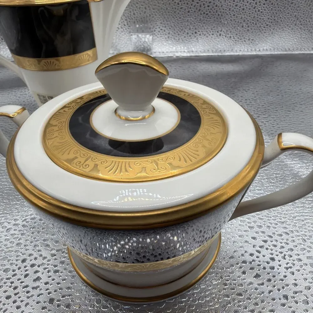 Noritake Bone China Opulence Pattern Creamer & Sugar Set